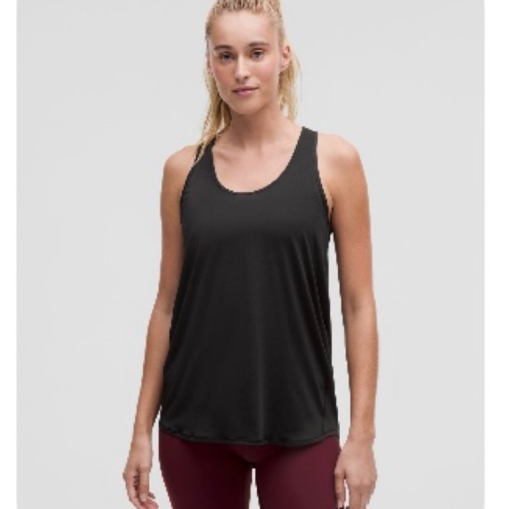 Lululemon Essential Tank Pleated- Size 12 Black